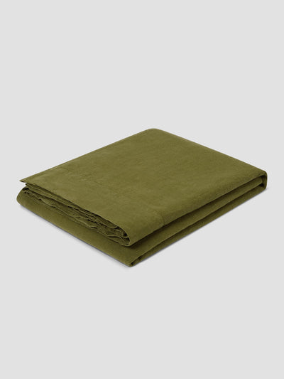 Botanical Green Linen Blend Flat Sheet - alternate image