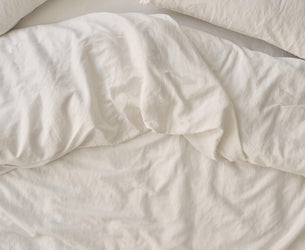 Pearl Linen Blend Duvet Cover