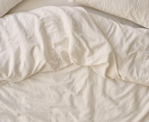 Pearl Linen Blend Duvet Cover
