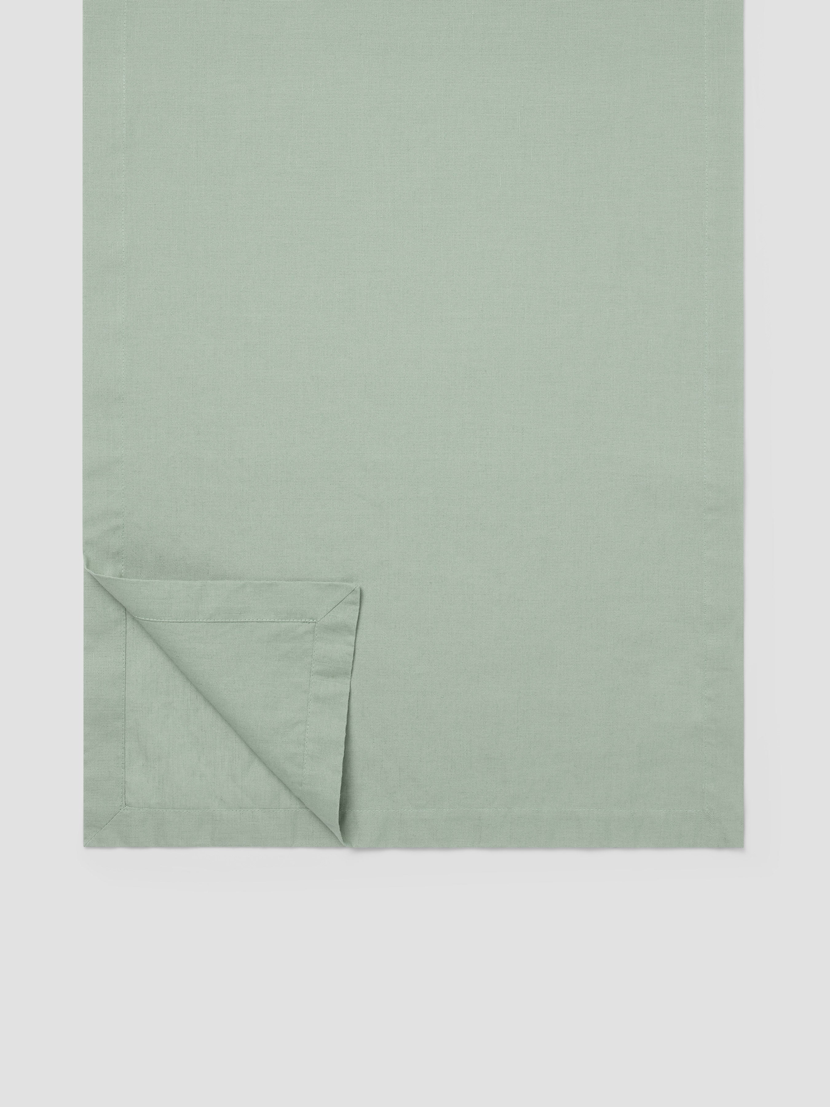 Sage Green 100% Linen Table Runner