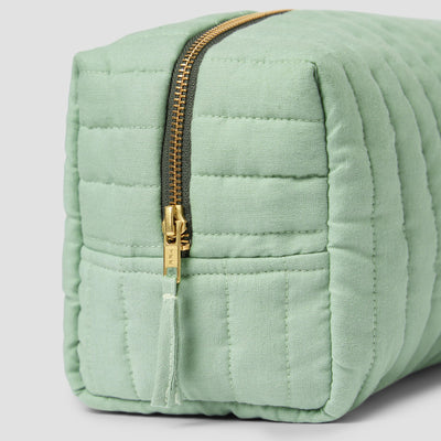 Sage Green 100% Linen Wash Bag - alternate image