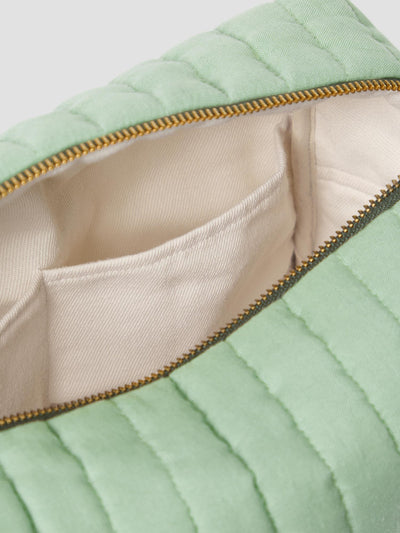 Sage Green 100% Linen Wash Bag - alternate image