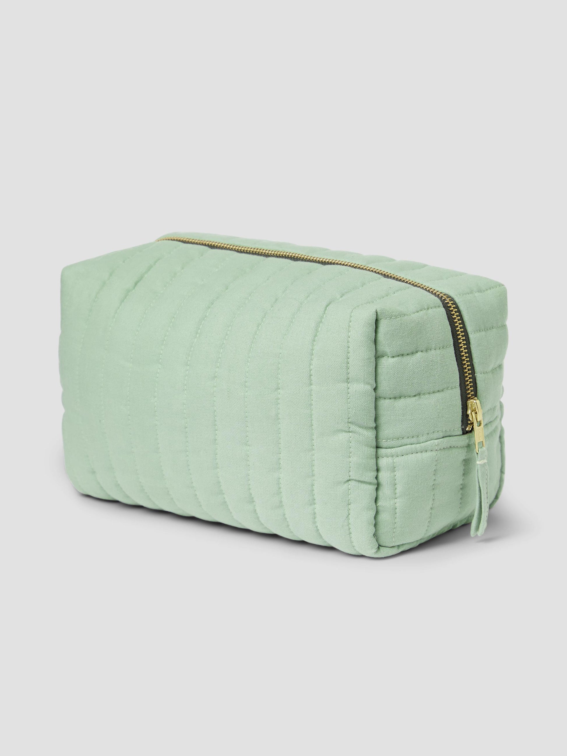 Sage Green 100% Linen Wash Bag