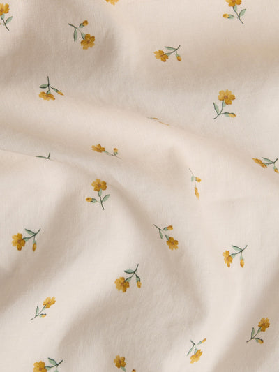 Honey Posy Bud Linen Blend Fitted Sheet