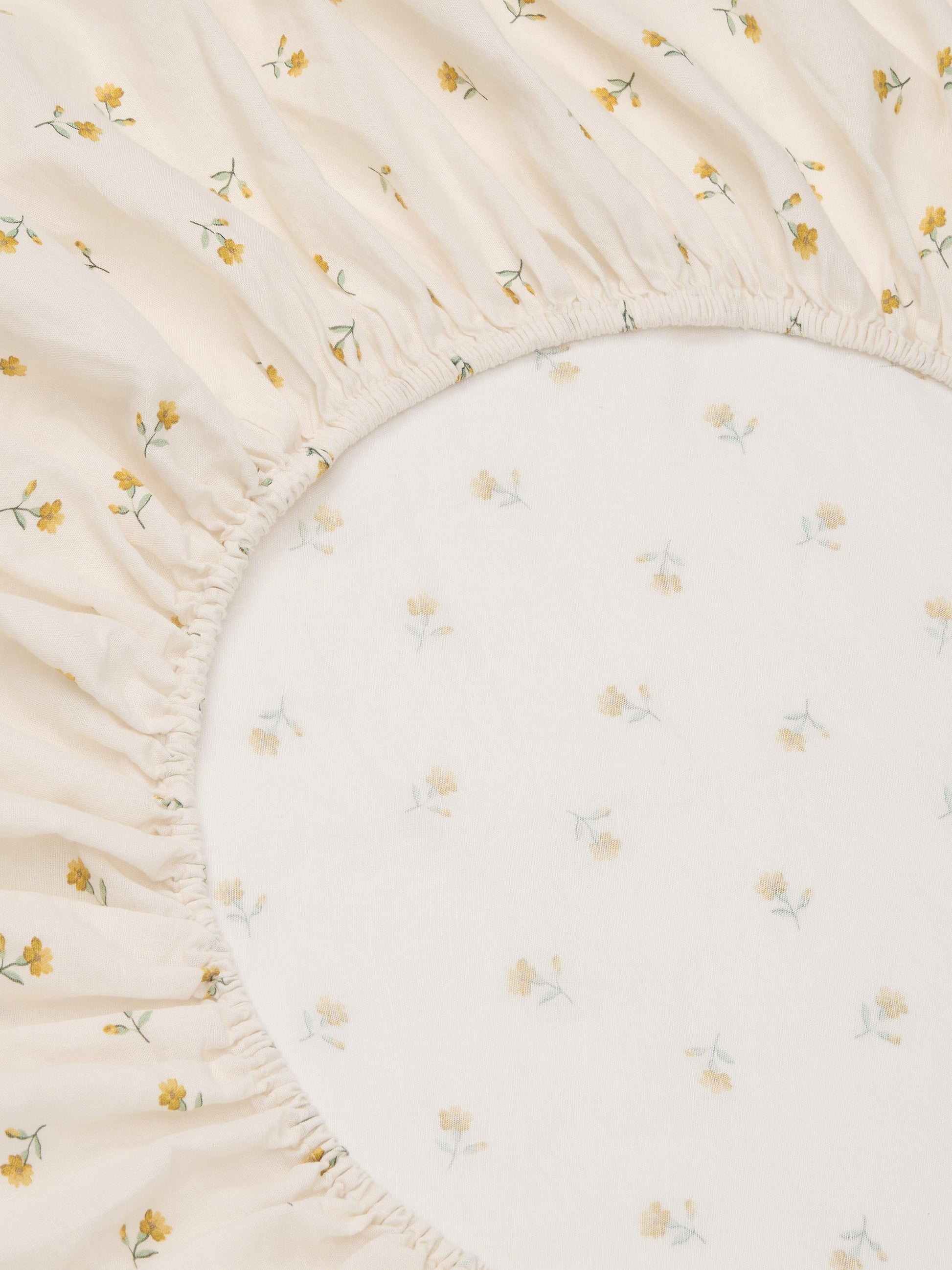 Honey Posy Bud Linen Blend Fitted Sheet