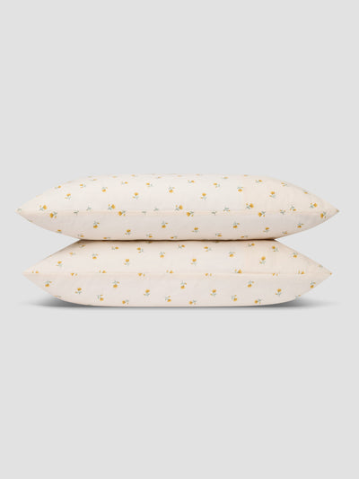 Honey Posy Bud Linen Blend Pillowcases (Pair) - alternate image