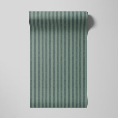 Pine Green Pembroke Stripe Wallpaper - alternate image