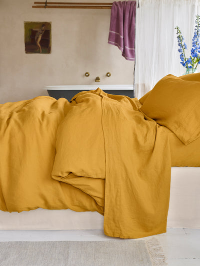 Honey Linen Blend Duvet Cover