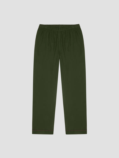 Men's Fern Green Linen Pyjama Trousers