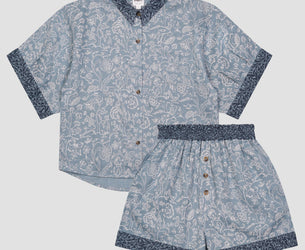 River Wandle Middlemore Linen Women’s Pyjama Shorts Set