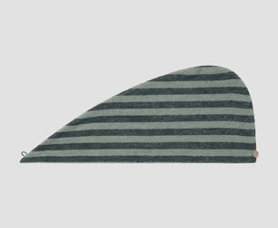 Pine Green Pembroke Stripe Cotton Hair Wrap