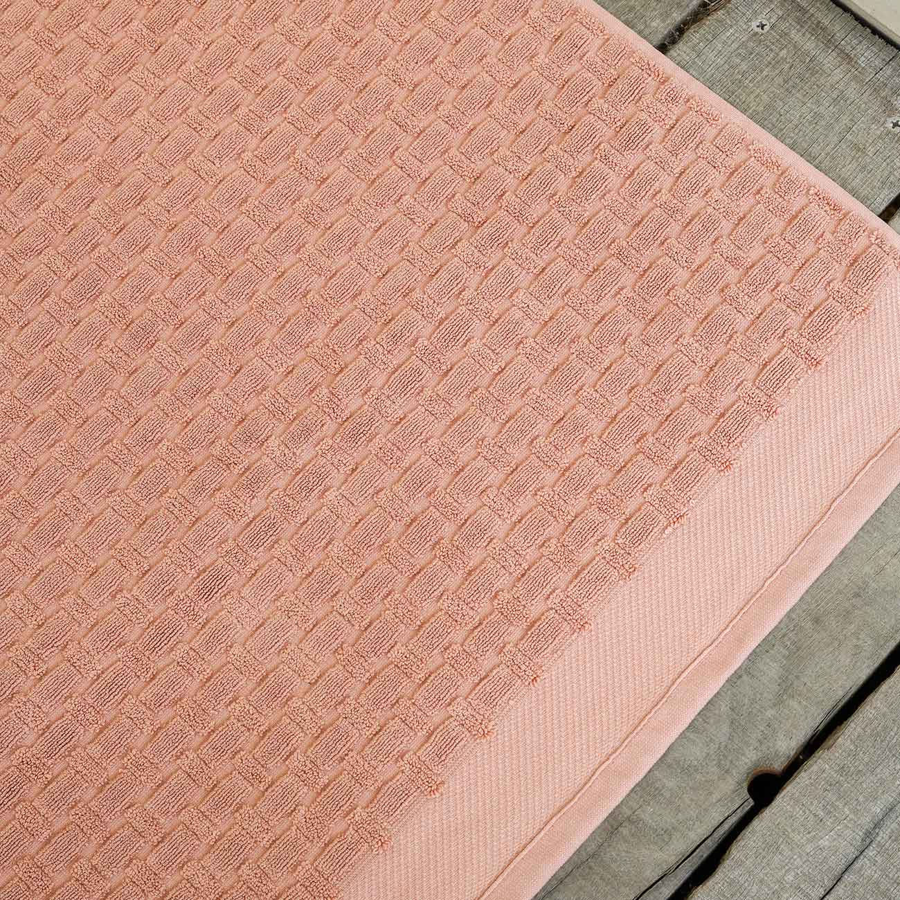 Creme Caramel Basketweave Cotton Mat