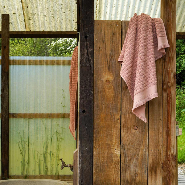 Creme Caramel Basketweave Cotton Bath Towel