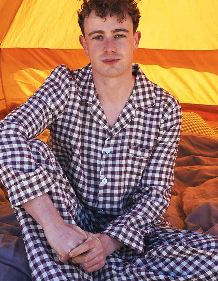 Men's Gingham Pyjama Trouser Set