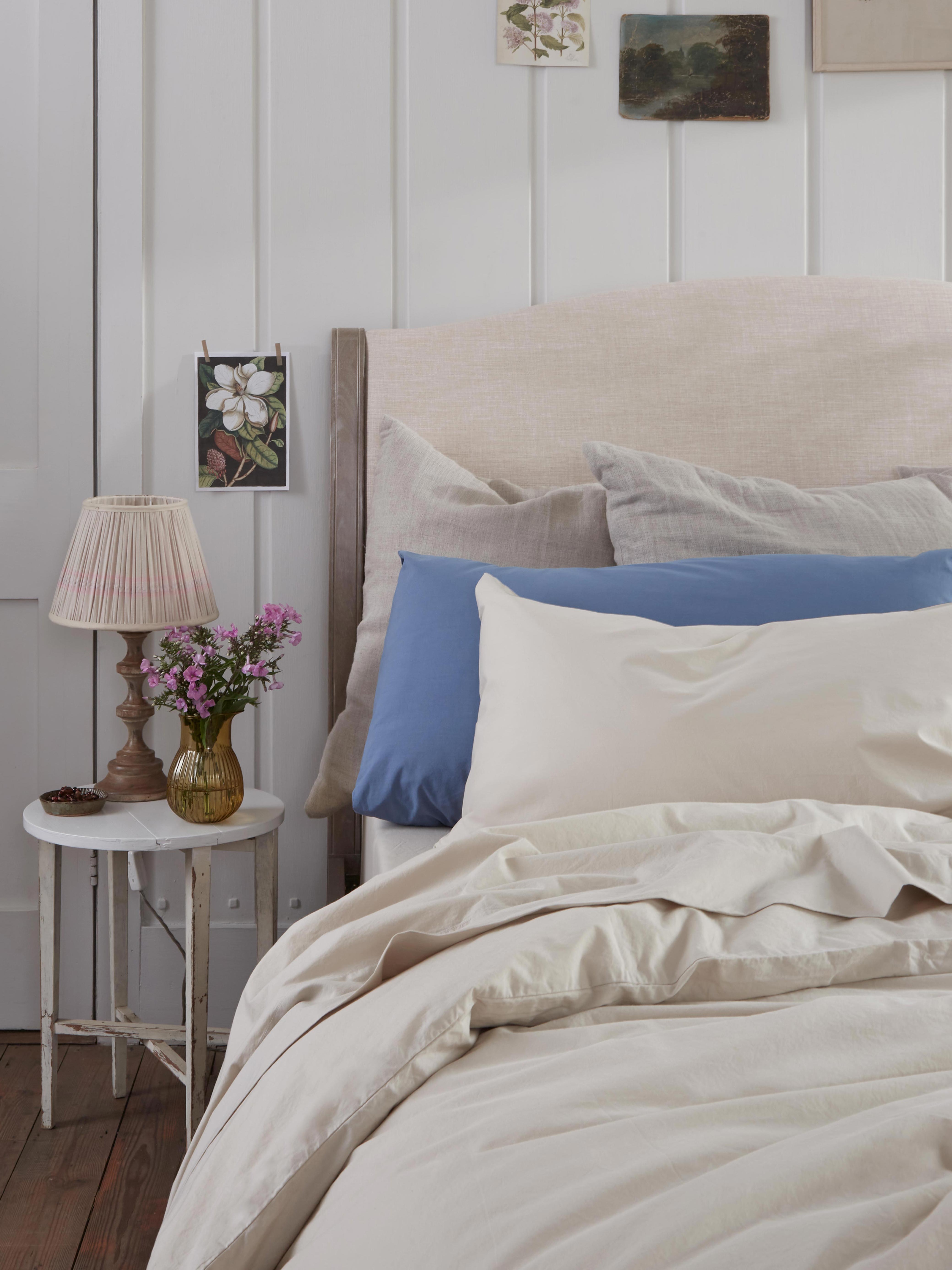 Parchment Washed Cotton Percale Pillowcases (Pair)