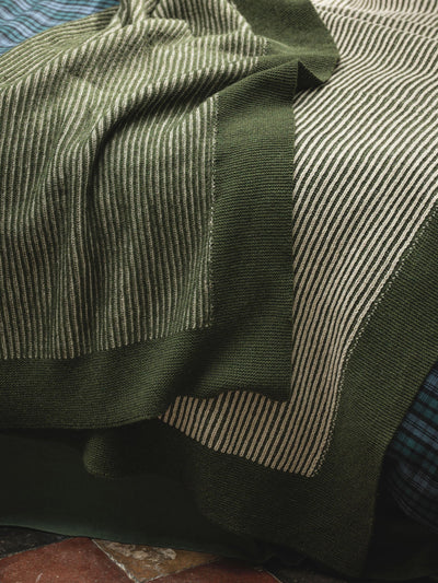 Cedar Green Knitted Throw