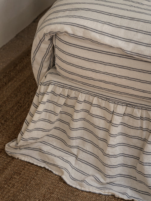 Ivory Kemptown Stripe 100% Linen Valance