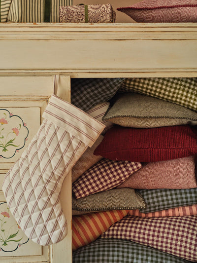 Rhubarb Kemptown Stripe Linen Blend Christmas Stocking - alternate image