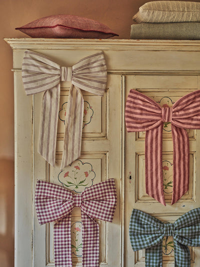 Rhubarb Kemptown Stripe Linen Blend Bow