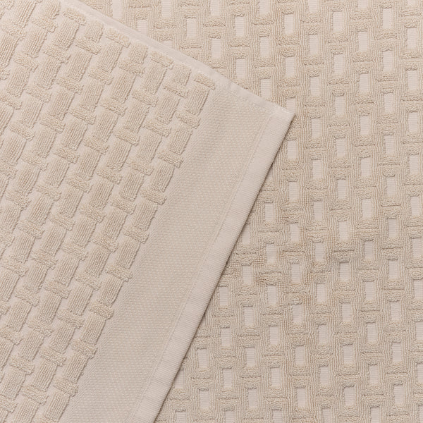 Birch Basketweave Cotton Mat Detail