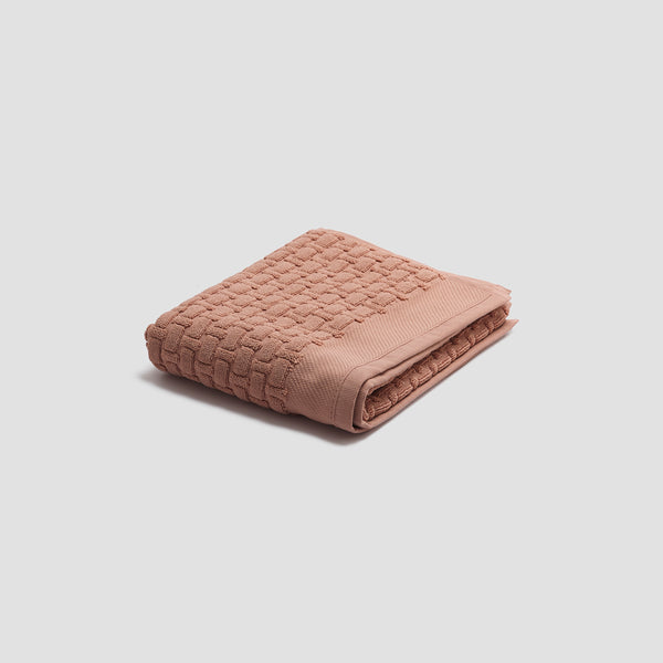 Creme Caramel Basketweave Cotton Mat