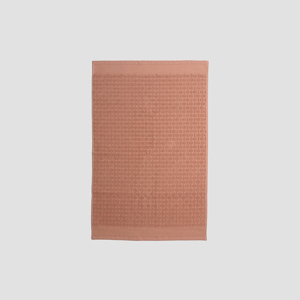 Creme Caramel Basketweave Cotton Mat
