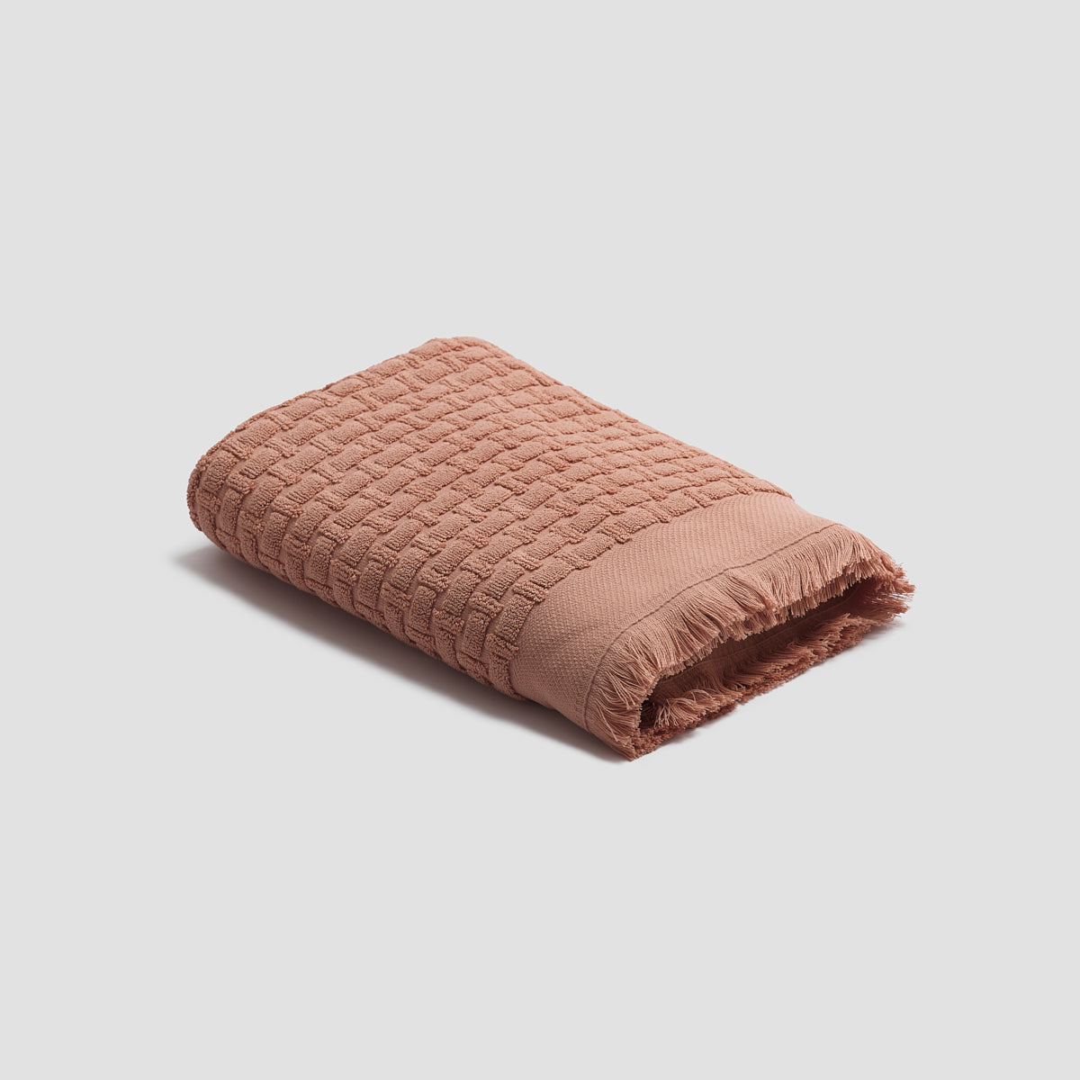 Creme Caramel Basketweave Cotton Bath Towel