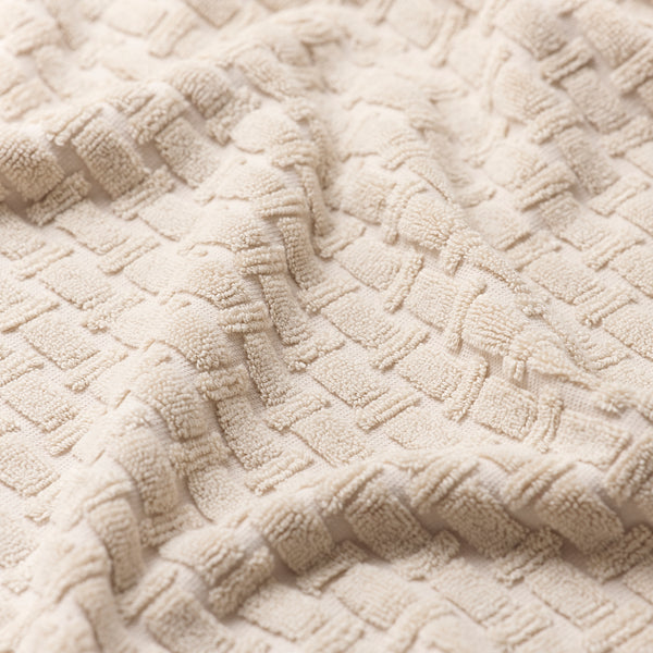 Birch Basketweave Cotton Fabric Detail