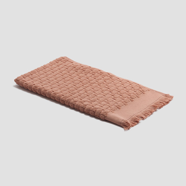 Creme Caramel Basketweave Cotton Hand Towel