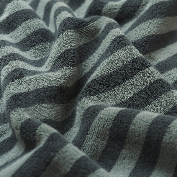 Pine Green Stripe Cotton Mat Detail