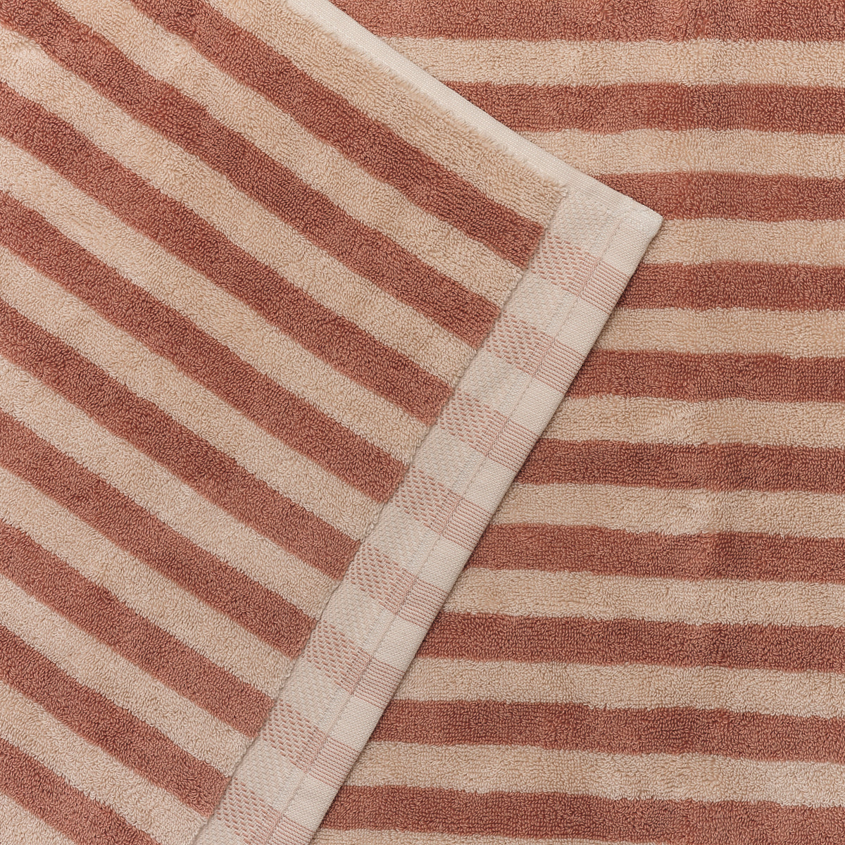 Sand Shell Stripe Cotton Mat Detail