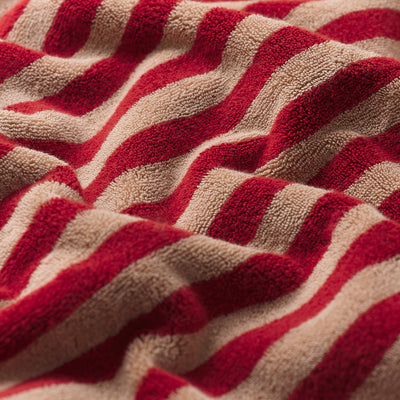 Sandstone Red Stripe Cotton Mat Detail