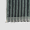 Pine Green Stripe Cotton Bath Sheet Detail