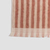 Sand Shell Stripe Cotton Bath Sheet Fringe Detail