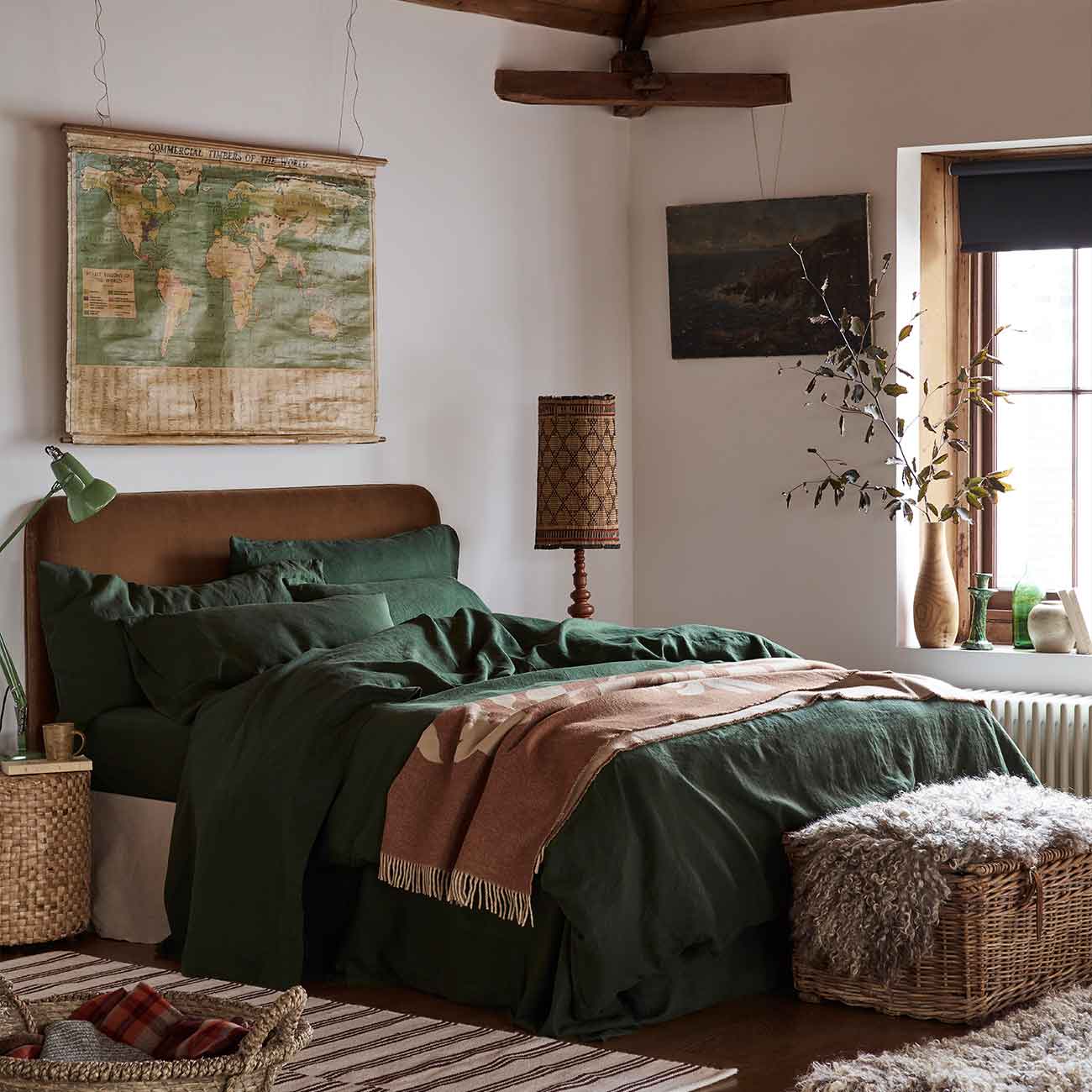 Cinnamon Botanical Wool Blanket