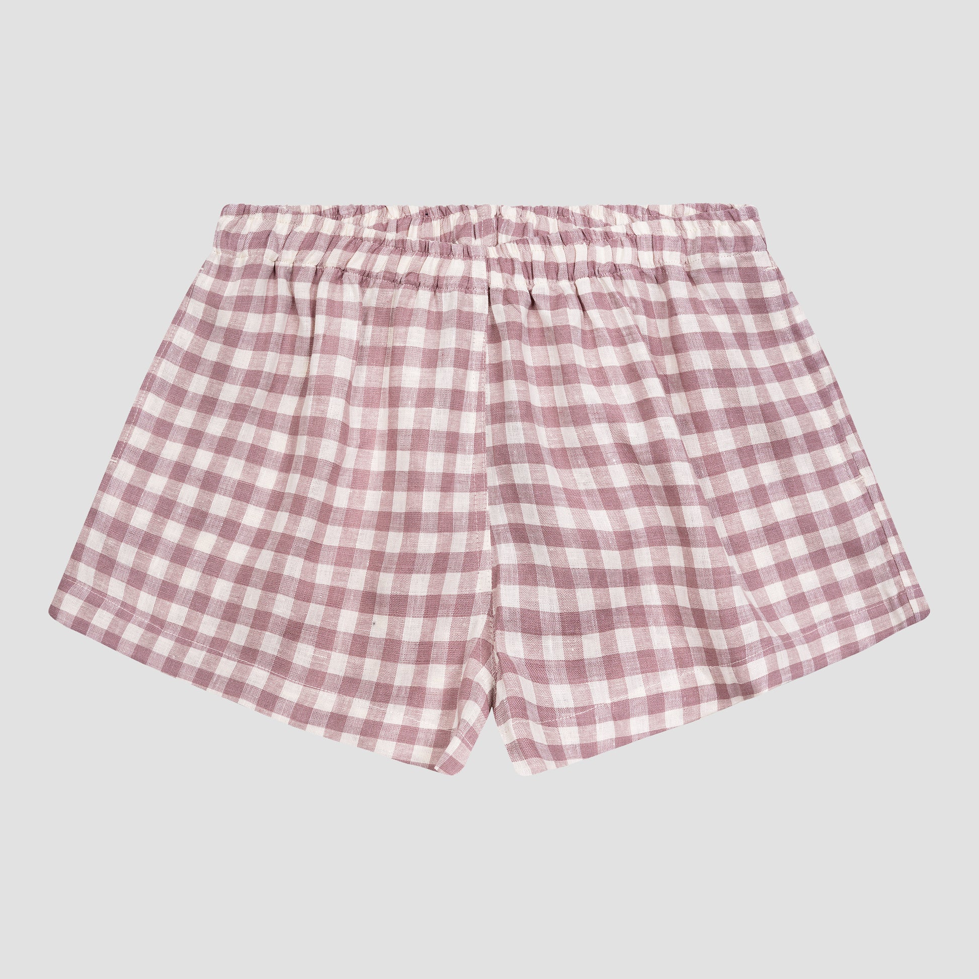 Elderberry Gingham Linen Women's Pyjama Shorts