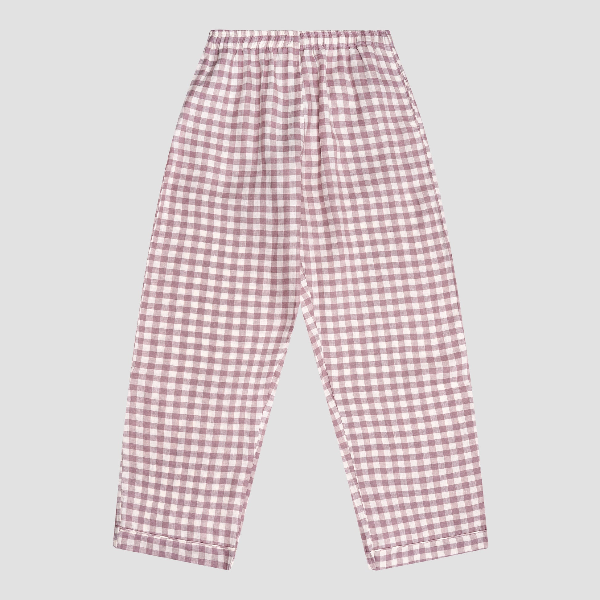 Elderberry Gingham Linen Women's Pyjama Trousers