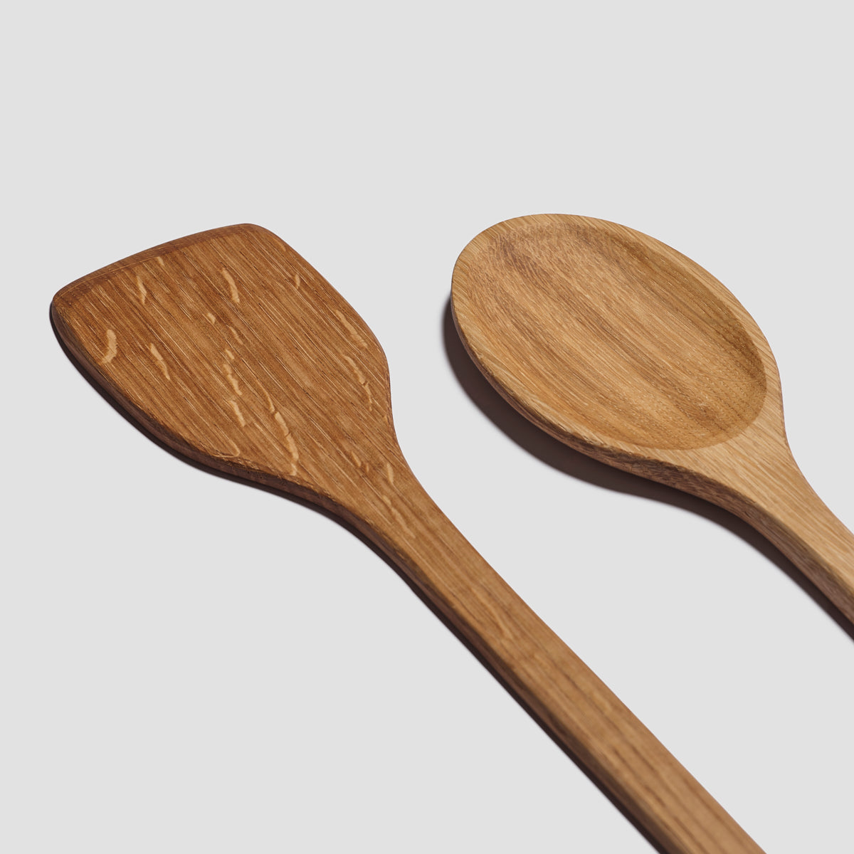 Oak Spatula and Spoon Detail