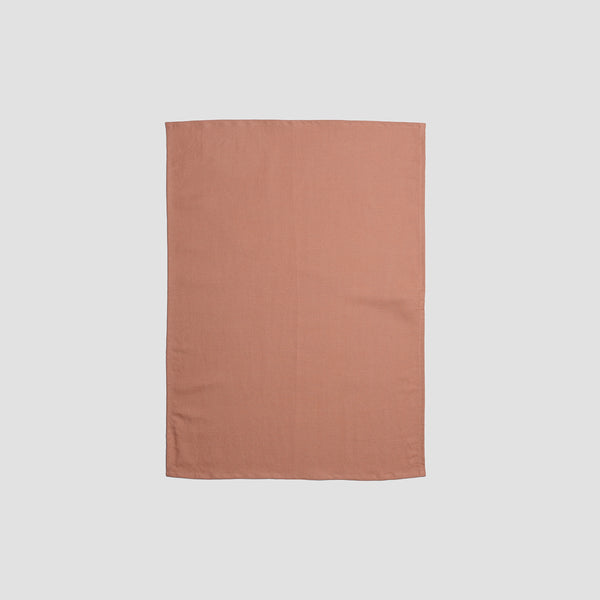Warm Clay Linen Tea Towel