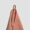 Warm Clay Linen Tea Towel Hanging Loop Detail