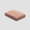 Sandstone Red Pembroke Stripe Linen Duvet Cover