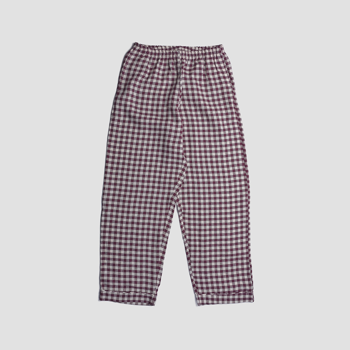 Men's Berry Gingham Pyjama Trousers
