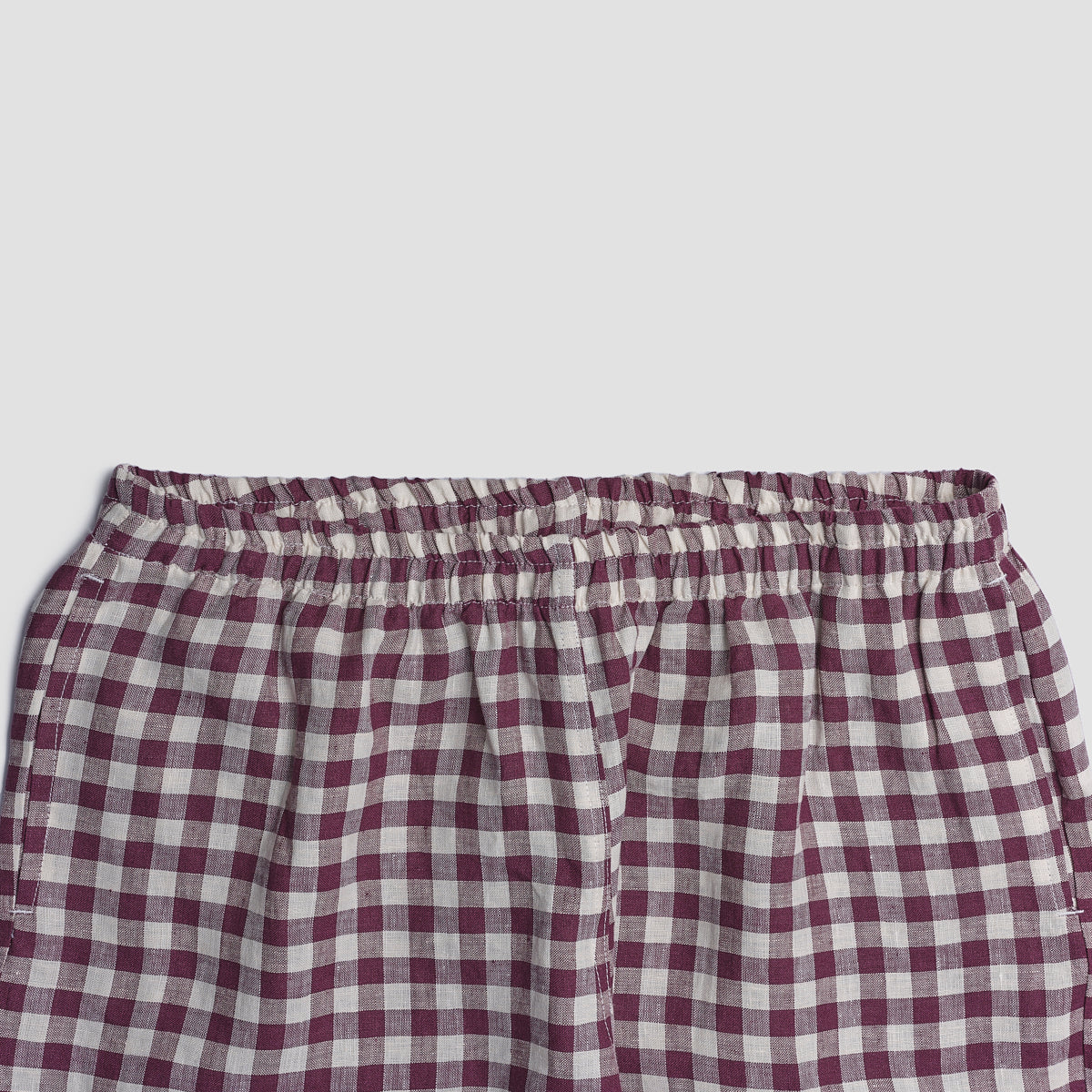 Men's Gingham Pyjama Trousers Elasticated Waist