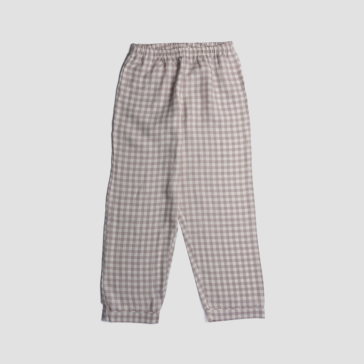 Men's Mushroom Gingham Pyjama Trouser Set