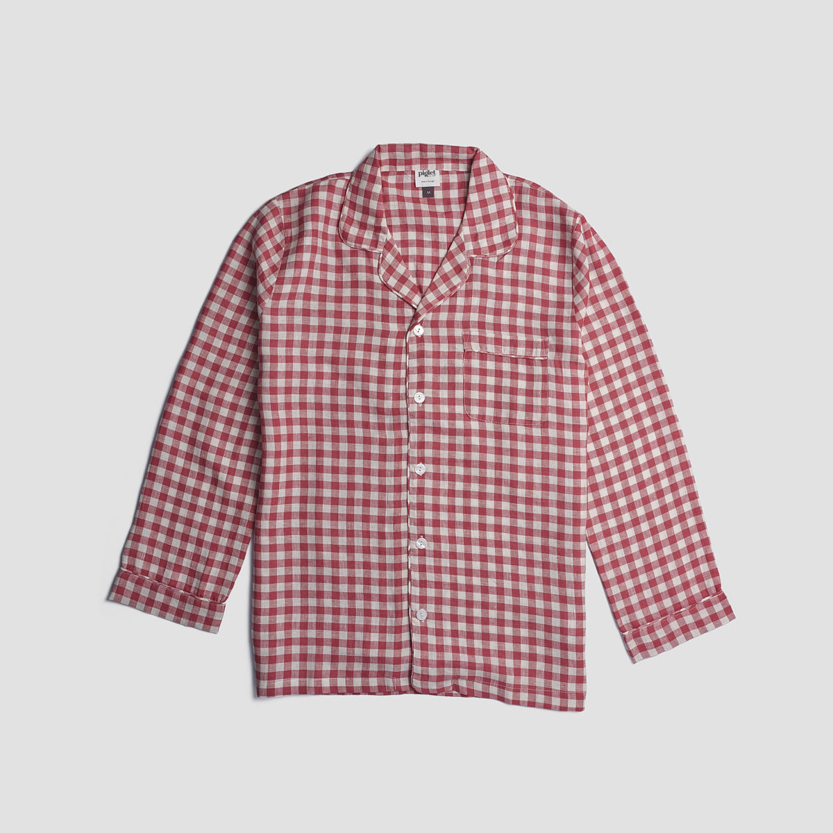 Men's Mineral Red Gingham Pyjama Shirt