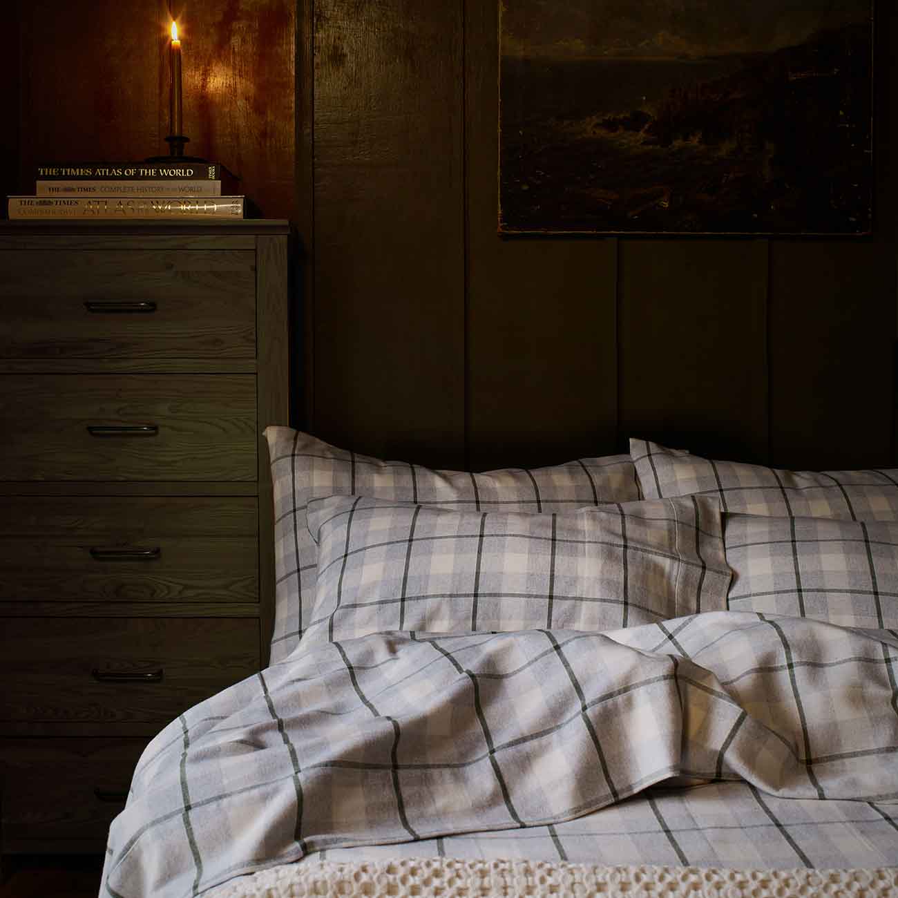 Check Brushed Cotton Bedding
