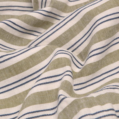 Thyme Somerley Stripe Linen Blend Flat Sheet - alternate image
