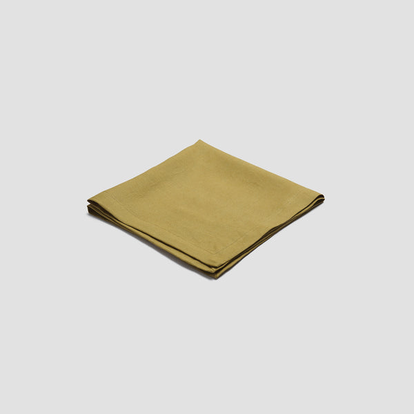 Botanical Green Linen Napkins Set of 4