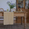 Honey Gingham Linen Runner, Placemats and Napkins, and Pottery West Bowls