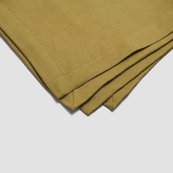 Botanical Green Linen Tablecloth